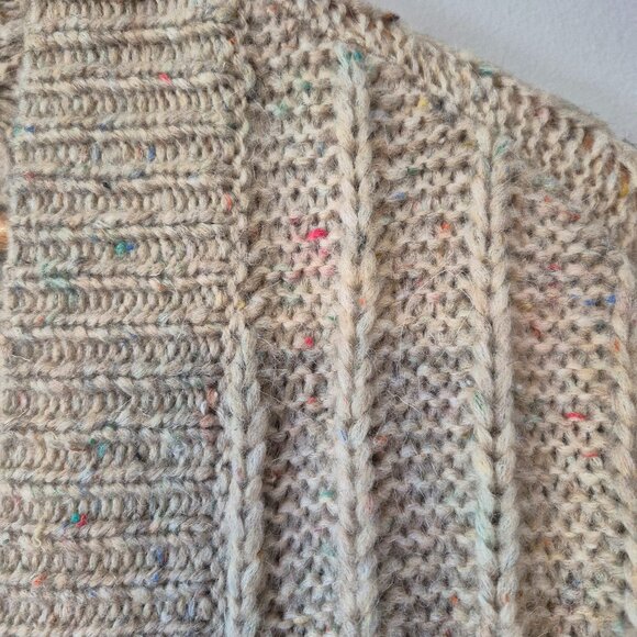 Madewell Wool, Alpaca, Silk Blend Cable Knit Open Cardigan Oversized XXS - Picture 3 of 10